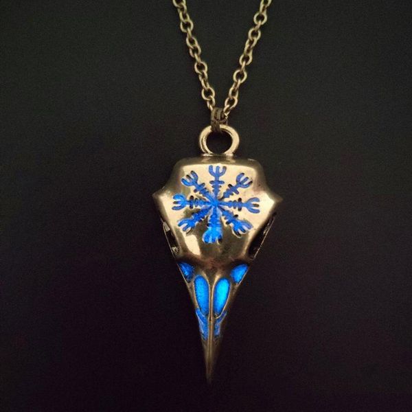 pendant necklaces retro amulet viking crow skull eagle beak luminous men's and women's necklace european american fashion jewelry, Silver
pendant necklaces retro amulet viking crow skull eagle beak luminous men's and women's necklace european american fashion jewelry, Silver
