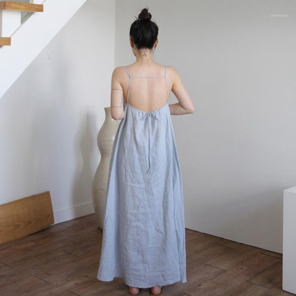 casual dresses spring and autumn holiday style niche retro backless lace-up cotton linen sling dress women, Black;gray
casual dresses spring and autumn holiday style niche retro backless lace-up cotton linen sling dress women, Black;gray
