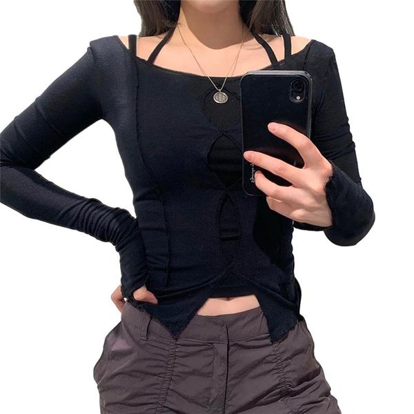 women's t-shirt 2021 fashion trend women long sleeve off shoulder hollow out split base lady solid color spring slim tees, White
women's t-shirt 2021 fashion trend women long sleeve off shoulder hollow out split base lady solid color spring slim tees, White