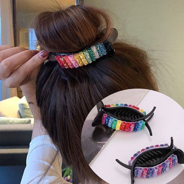girl rainbow hairpin back of the head sequin grabbing clip yafeng ball head curler clip net red hairpin, Golden;silver
girl rainbow hairpin back of the head sequin grabbing clip yafeng ball head curler clip net red hairpin, Golden;silver