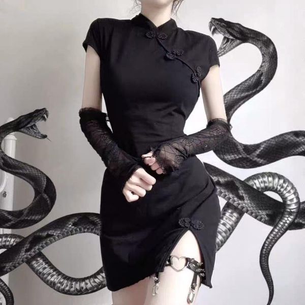 ethnic clothing summer china improved cheongsam girl black dress small short women's wear, Red
ethnic clothing summer china improved cheongsam girl black dress small short women's wear, Red