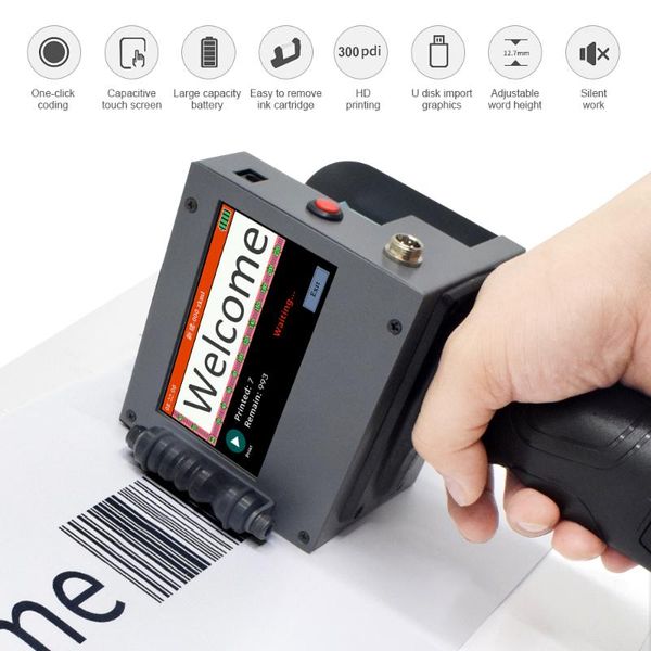 large font portable hand jet handheld thermal inkjet printer for logo / expiry date serial number label/ barcode qr code printers
large font portable hand jet handheld thermal inkjet printer for logo / expiry date serial number label/ barcode qr code printers
