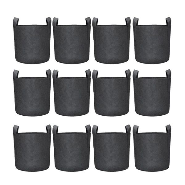 planters & pots vegetable/flower/plant grow bags, aeration fabric with handles (black),12-pack 5 gallon
planters & pots vegetable/flower/plant grow bags, aeration fabric with handles (black),12-pack 5 gallon