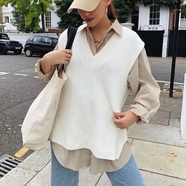 autumn winter vest sweater women knitted fashion loose casual thick sleeveless sweaters solid v-neck warm ladies pullover women's, White;black
autumn winter vest sweater women knitted fashion loose casual thick sleeveless sweaters solid v-neck warm ladies pullover women's, White;black