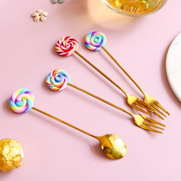 spoons stainless steel titanium plated cute fun lollipop coffee fork spoon 304 cake children's small ice cream
spoons stainless steel titanium plated cute fun lollipop coffee fork spoon 304 cake children's small ice cream