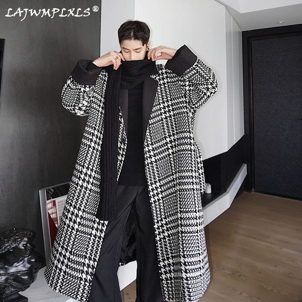 men's wool & blends long winter man black white plaid wool long thicken trench coat outerwear men's vintage streetwear loose jacke
men's wool & blends long winter man black white plaid wool long thicken trench coat outerwear men's vintage streetwear loose jacke
