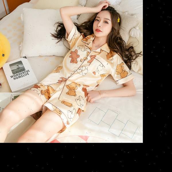 summer short sleeve silk women sleepwear pajama set turn down collar nightgown ladies cute shorts spring nightsuit pjs, Black;red
summer short sleeve silk women sleepwear pajama set turn down collar nightgown ladies cute shorts spring nightsuit pjs, Black;red