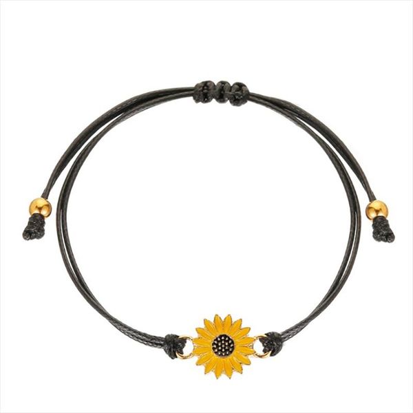 link, chain 1pc summer small daisy flower pendant bracelets women adjustable charm black color knotted rope bracelet pulseira jewelry
link, chain 1pc summer small daisy flower pendant bracelets women adjustable charm black color knotted rope bracelet pulseira jewelry
