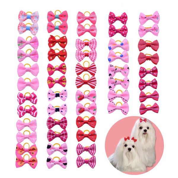 dog apparel 100pcs/lot pet hair bows rubber bands grooming pink rose red for girls accessories product
dog apparel 100pcs/lot pet hair bows rubber bands grooming pink rose red for girls accessories product