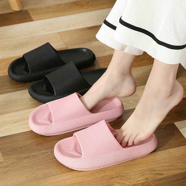 ly super soft home slippers anti-slip thick sole for bathroom shower women men, Black
ly super soft home slippers anti-slip thick sole for bathroom shower women men, Black