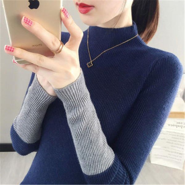women's sweaters 2021 fashionable womens turtleneck matching bottom slim casual pullover lady sweater korean basic female chic jumpers, White;black
women's sweaters 2021 fashionable womens turtleneck matching bottom slim casual pullover lady sweater korean basic female chic jumpers, White;black