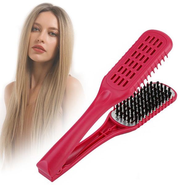 hair brushes double-sided straightening comb professional hairdressing brush v type clip no static electricity styling, Silver
hair brushes double-sided straightening comb professional hairdressing brush v type clip no static electricity styling, Silver