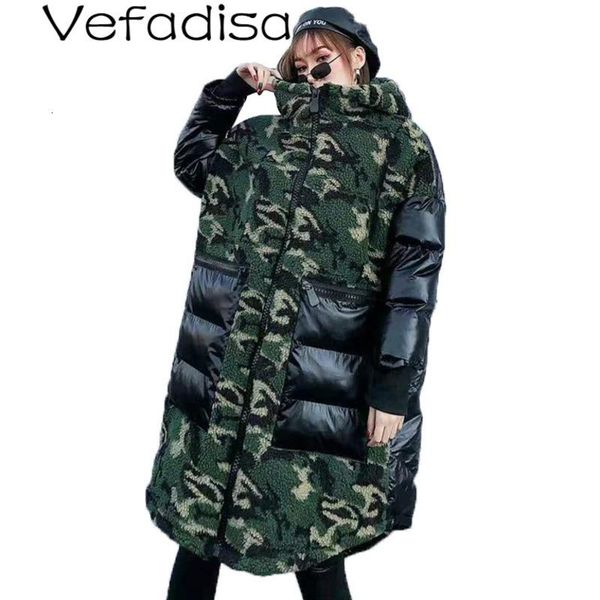vefadisa hooded lamb parka woman 2021 winter thick camouflage pockets patchwork loose cotton-padded clothes qyf1395 women's down & park, Black
vefadisa hooded lamb parka woman 2021 winter thick camouflage pockets patchwork loose cotton-padded clothes qyf1395 women's down & park, Black
