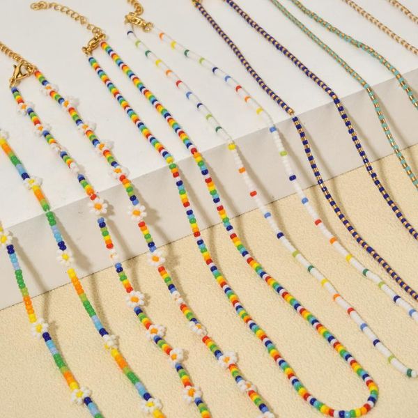 chains boho color miyuki beads necklace cutel daisy necklaces for women jewlery collier femme wholesale trendy collares para mujer, Silver
chains boho color miyuki beads necklace cutel daisy necklaces for women jewlery collier femme wholesale trendy collares para mujer, Silver
