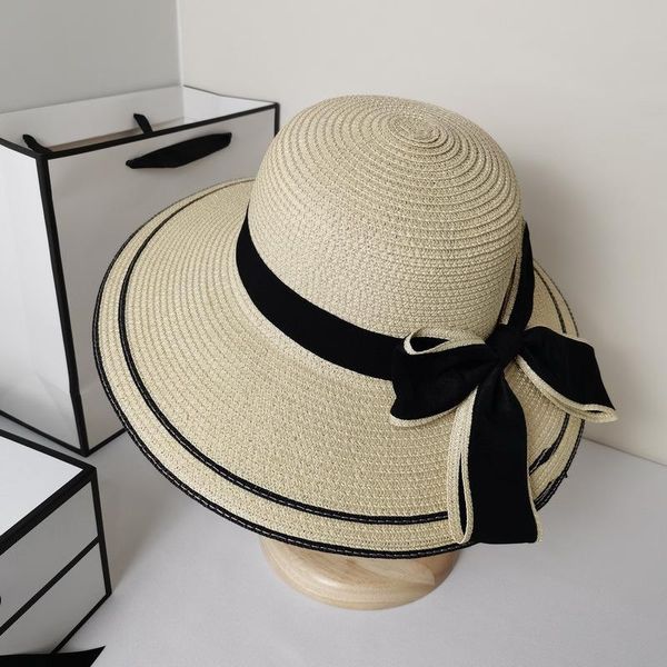 wide brim hats summer panama hat lady's big bow breathable beach sunshade collapsible travel sun cap, Blue;gray
wide brim hats summer panama hat lady's big bow breathable beach sunshade collapsible travel sun cap, Blue;gray