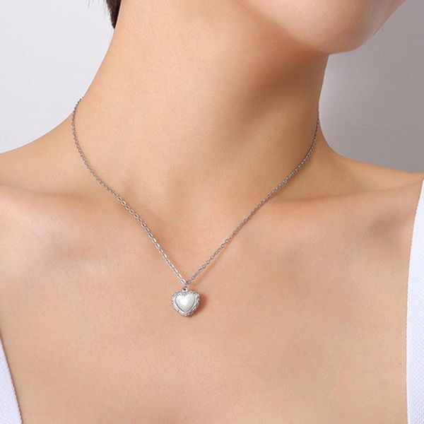 pendant necklaces cute silver color stainless steel heart necklace for women accessories, natural white shell love woman jewelry
pendant necklaces cute silver color stainless steel heart necklace for women accessories, natural white shell love woman jewelry