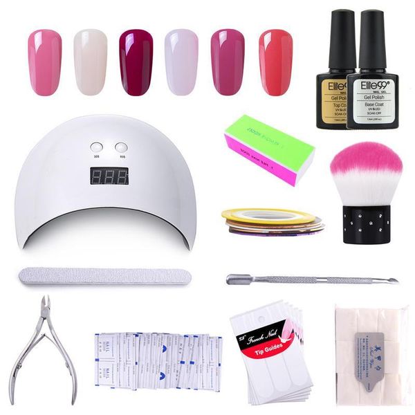 elite99 8pcs gel nail kit professional set with 24w lamp base coat remove dead skin nail brush art manicure tools set
elite99 8pcs gel nail kit professional set with 24w lamp base coat remove dead skin nail brush art manicure tools set