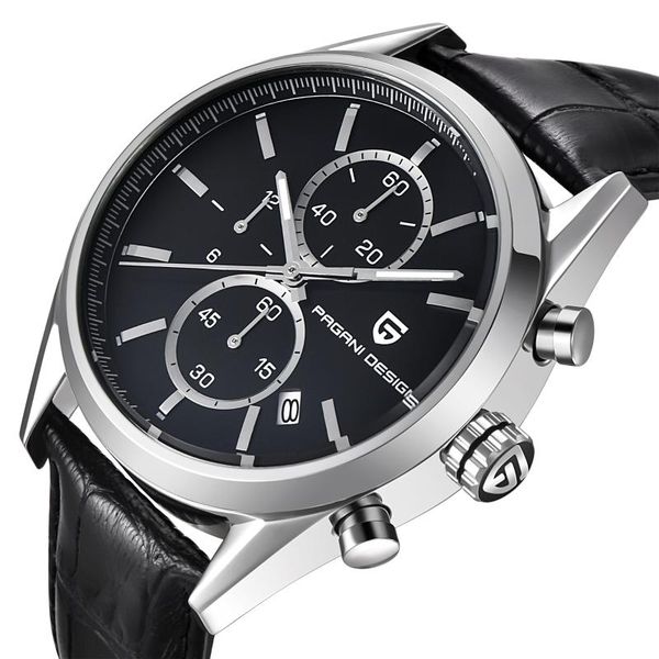 wristwatches pagani design chronograph leather watches men sports waterproof quartz watch japan movt wristwatch clock relogio masculino, Slivery;brown
wristwatches pagani design chronograph leather watches men sports waterproof quartz watch japan movt wristwatch clock relogio masculino, Slivery;brown
