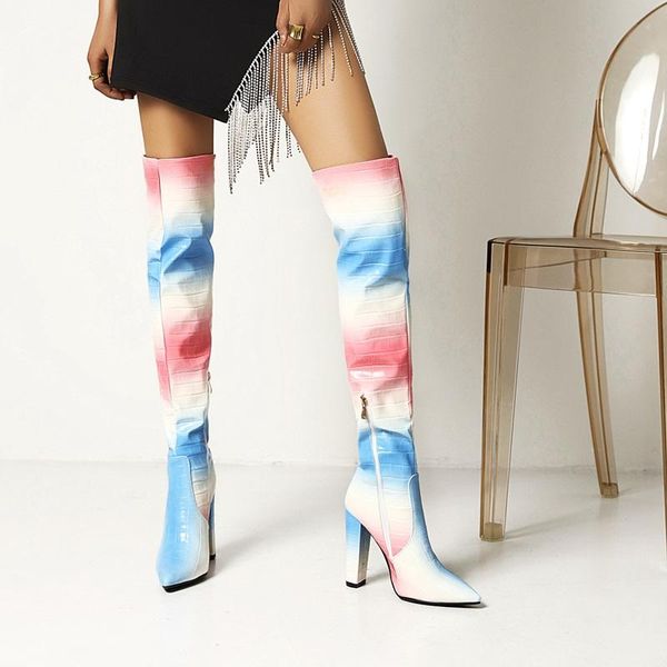boots high heels pointed toe riding print pu leather autumn winter shoes woman over the knee, Black
boots high heels pointed toe riding print pu leather autumn winter shoes woman over the knee, Black