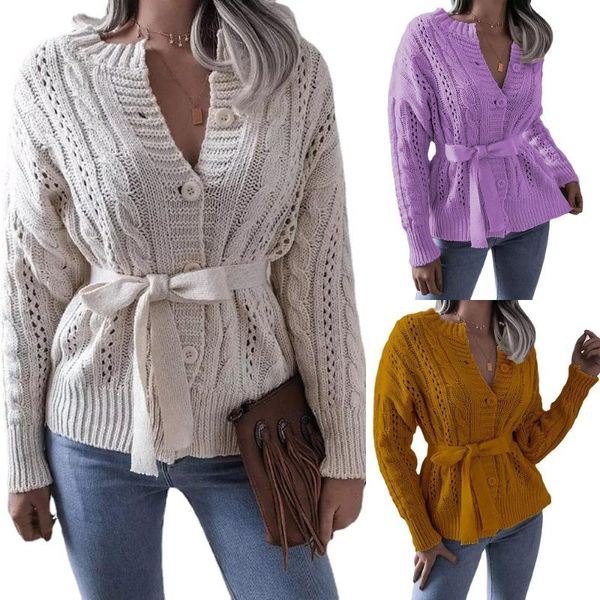 women's knits & tees women autumn winter long sleeve knitted sweaters coats single breasted lace up cardigans sweater, White
women's knits & tees women autumn winter long sleeve knitted sweaters coats single breasted lace up cardigans sweater, White