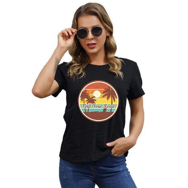 women's t-shirt find your road sunset print ladies t-shirts coconut graphic shirt anime streetwear camisas mujer tees, White
women's t-shirt find your road sunset print ladies t-shirts coconut graphic shirt anime streetwear camisas mujer tees, White