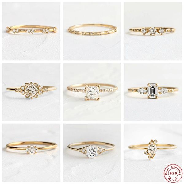 cluster rings aide 925 sterling silver gold square zircon crystal for women luxury oval round rhinestone wedding engagement slim ring, Golden;silver
cluster rings aide 925 sterling silver gold square zircon crystal for women luxury oval round rhinestone wedding engagement slim ring, Golden;silver