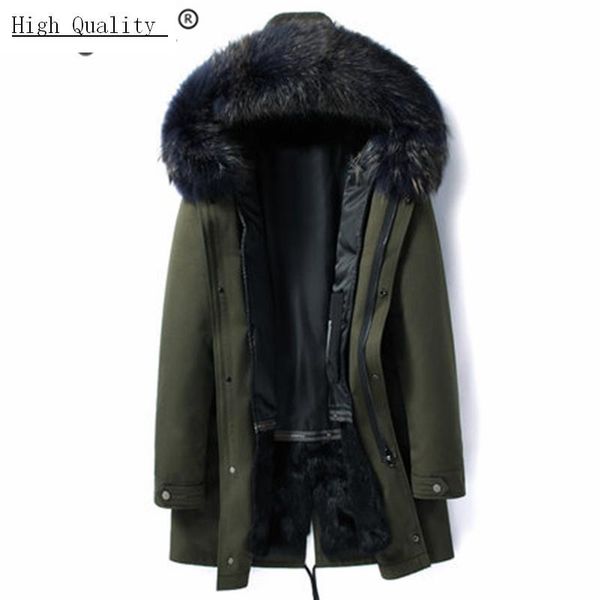 men's leather & faux winter jacket men clothes 2021 thick warm fur liner long parka hombre streetwear + raccoon hooded 19006, Black
men's leather & faux winter jacket men clothes 2021 thick warm fur liner long parka hombre streetwear + raccoon hooded 19006, Black