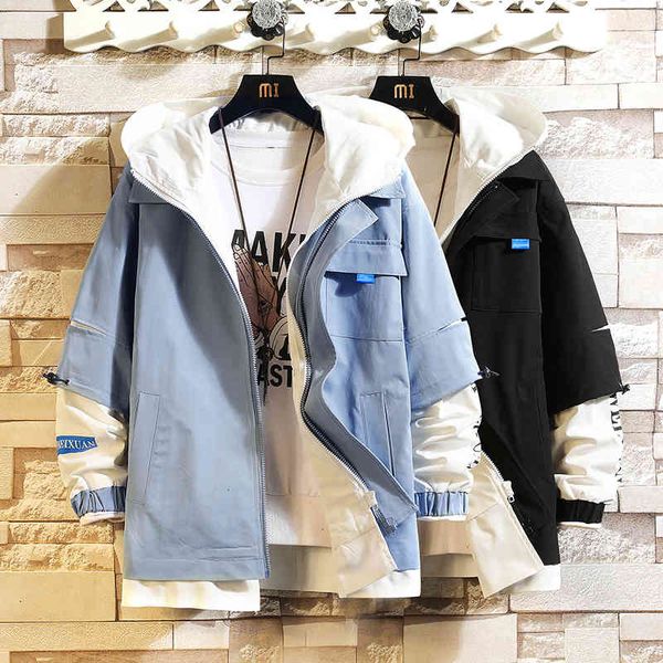 men's jackets korea fashion spring autumn fake two piece baseball uniform zipper jacket men's streetwear bomber clothes oversize 6, Black;brown
men's jackets korea fashion spring autumn fake two piece baseball uniform zipper jacket men's streetwear bomber clothes oversize 6, Black;brown