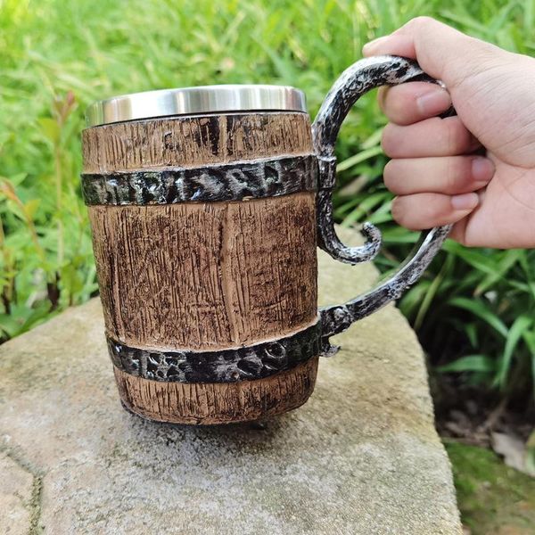 mugs 550ml simulation wooden mug barrel double layer beer stainless steel drinking cup coffee drinkware handcrafted whiskey glass
mugs 550ml simulation wooden mug barrel double layer beer stainless steel drinking cup coffee drinkware handcrafted whiskey glass