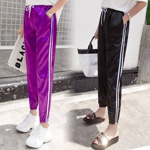 women's pants & capris fashion harem women summer high waist casual leggings long loose trousers streetwear side-stripe sweatpants hara, Black;white
women's pants & capris fashion harem women summer high waist casual leggings long loose trousers streetwear side-stripe sweatpants hara, Black;white