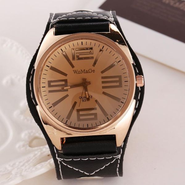 wristwatches fashion brand rose gold big dial quartz analog girl boy uncasual watches for men women wide leather womage wrist watch, Slivery;brown
wristwatches fashion brand rose gold big dial quartz analog girl boy uncasual watches for men women wide leather womage wrist watch, Slivery;brown