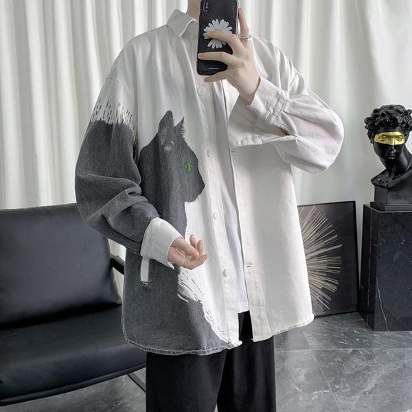 design shirt men fashion trend autumn winter vintage long sleeve camisas de hombre clothing bc50cs men's casual shirts, White;black
design shirt men fashion trend autumn winter vintage long sleeve camisas de hombre clothing bc50cs men's casual shirts, White;black