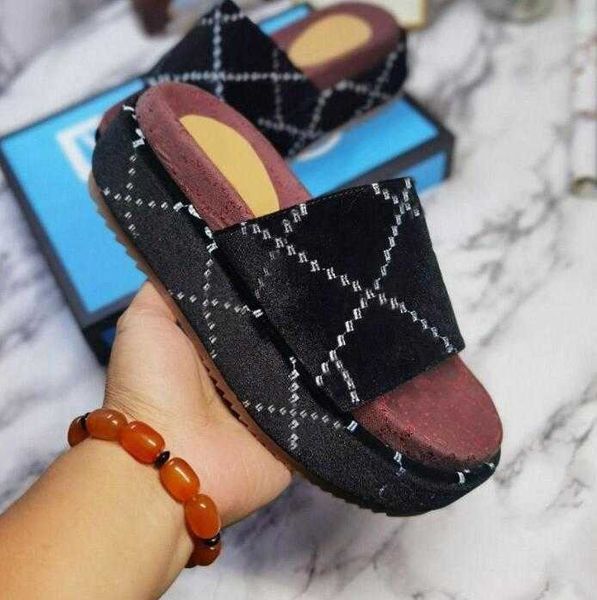 classic women 2021 platform slippers sandals slides embroidered cotton summer party beach slipper 5cm flat designer shoes #g5878zly, Black
classic women 2021 platform slippers sandals slides embroidered cotton summer party beach slipper 5cm flat designer shoes #g5878zly, Black
