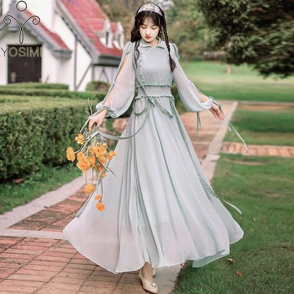 yosimi green chiffon frairy long women dress summer maxi vintage elastic waist ankle-lenght sleeve party elegant 210604, Black;gray
yosimi green chiffon frairy long women dress summer maxi vintage elastic waist ankle-lenght sleeve party elegant 210604, Black;gray