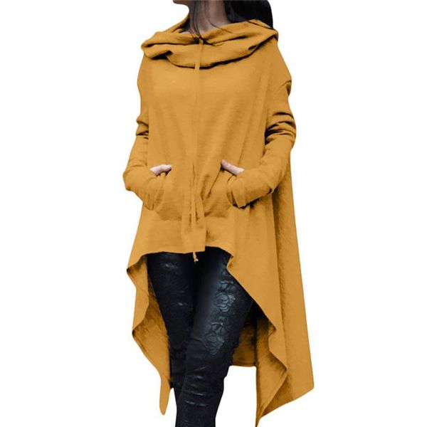 women's hoodies & sweatshirts autumn women hooded sweatshirt long solid loose casual female outwear irregular hem coat sports wild 5xl, Black
women's hoodies & sweatshirts autumn women hooded sweatshirt long solid loose casual female outwear irregular hem coat sports wild 5xl, Black