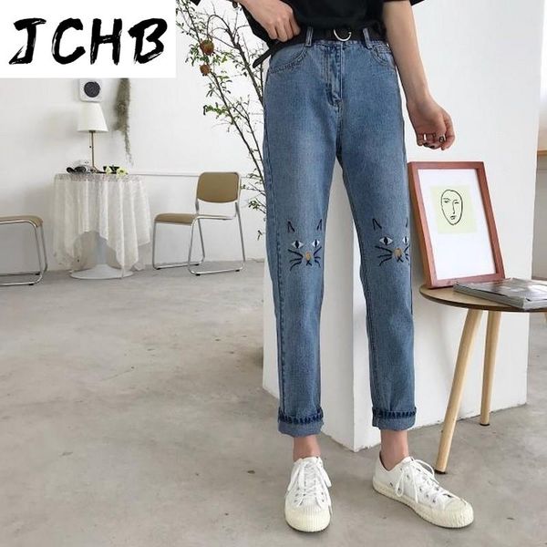nicemix harajuku denim jeans women clothes fashion embroidery cats pants with pockets korean casual trousers jean femme women's, Blue
nicemix harajuku denim jeans women clothes fashion embroidery cats pants with pockets korean casual trousers jean femme women's, Blue