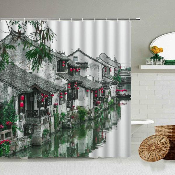 chinese style retro house building water town landscape shower curtain spring nature pography bathroom waterproof curtains
chinese style retro house building water town landscape shower curtain spring nature pography bathroom waterproof curtains