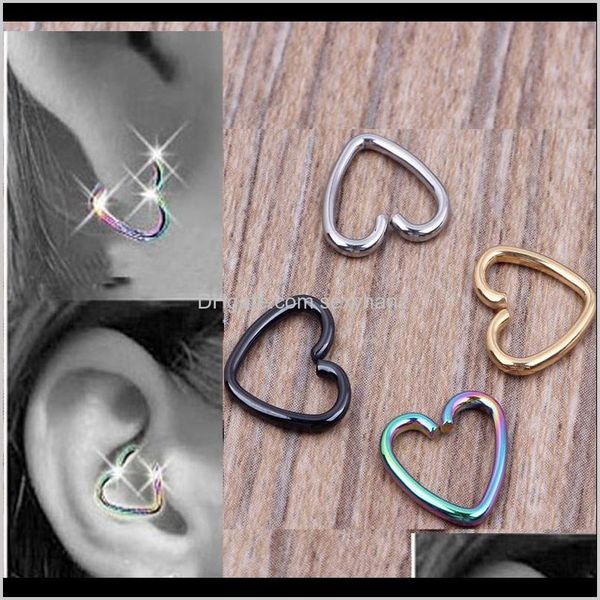 & studs drop delivery 2021 40pcs/lot mixed 4 colors ear cartilage earrings piercing heart labret lip hoop nose rings body jewelry 49hqs, Silver
& studs drop delivery 2021 40pcs/lot mixed 4 colors ear cartilage earrings piercing heart labret lip hoop nose rings body jewelry 49hqs, Silver
