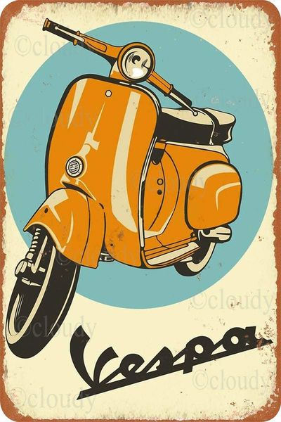 tin sign vespa tin sign wall metal retro craft art painting iron plate office garden living room decoration warning poster 20x30
tin sign vespa tin sign wall metal retro craft art painting iron plate office garden living room decoration warning poster 20x30