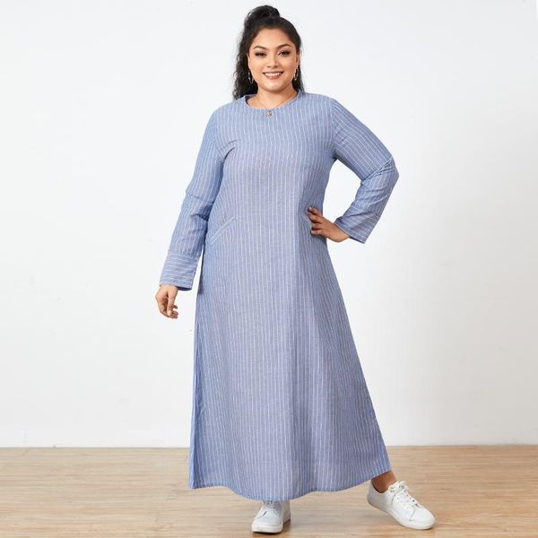 plus size dresses 2022 women dress striped sundress spring maxi kaftan o neck long sleeve vestidos female cotton robe, Black
plus size dresses 2022 women dress striped sundress spring maxi kaftan o neck long sleeve vestidos female cotton robe, Black