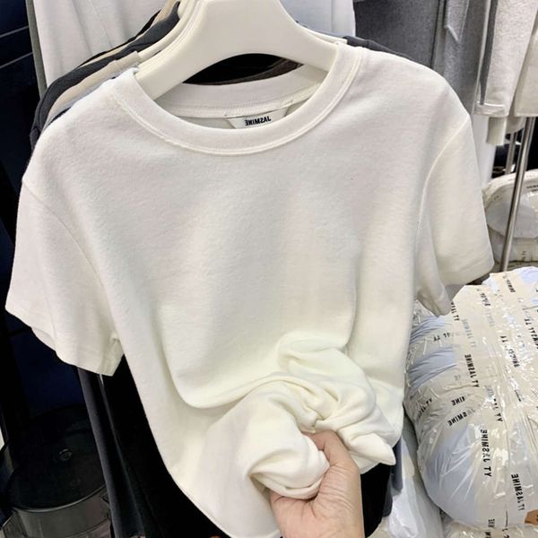 women's t-shirt short sleeve autumn winter 2021 korean ins fashion basic style brushed loose versatile bottom 0oqb, White
women's t-shirt short sleeve autumn winter 2021 korean ins fashion basic style brushed loose versatile bottom 0oqb, White