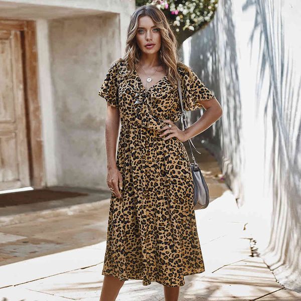 spring summer ladies elegant mid-calf leopard print dress women new temperament a-line lotus leaf collar high waist dress 210413, Black;gray
spring summer ladies elegant mid-calf leopard print dress women new temperament a-line lotus leaf collar high waist dress 210413, Black;gray