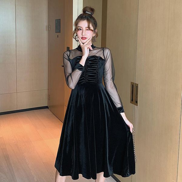 casual dresses coigarsam women one piece korea dress winter 2022 office lady full sleeve patchwork mesh zipper black robe, Black;gray
casual dresses coigarsam women one piece korea dress winter 2022 office lady full sleeve patchwork mesh zipper black robe, Black;gray
