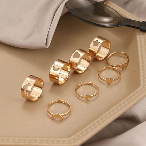 wedding rings en trendy gold color heart butterfly set for women men moon star dolphin adjustable open finger party jewelry, Slivery;golden
wedding rings en trendy gold color heart butterfly set for women men moon star dolphin adjustable open finger party jewelry, Slivery;golden