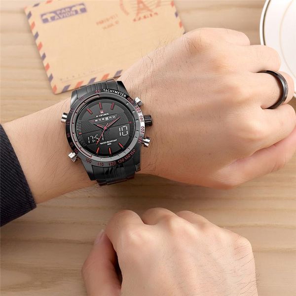 wristwatches naviforce brand men watch military sport waterproof luxury dual time wrist watches male date display clock relogio masculin, Slivery;brown
wristwatches naviforce brand men watch military sport waterproof luxury dual time wrist watches male date display clock relogio masculin, Slivery;brown