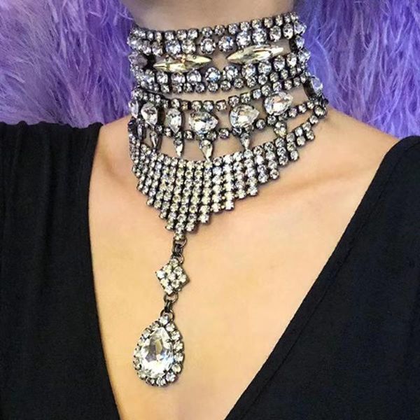 pendant necklaces multilayer statement necklace crystal women's rhinestone party bohemian long gothic, Silver
pendant necklaces multilayer statement necklace crystal women's rhinestone party bohemian long gothic, Silver