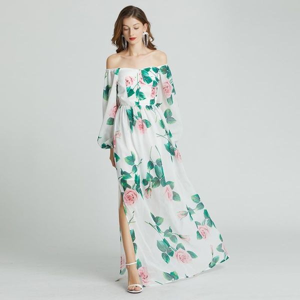 casual dresses 2021 summer fashion runway maxi floor dress women's vintage rose print holiday boho long plus size elgant party vestidos, Black;gray
casual dresses 2021 summer fashion runway maxi floor dress women's vintage rose print holiday boho long plus size elgant party vestidos, Black;gray