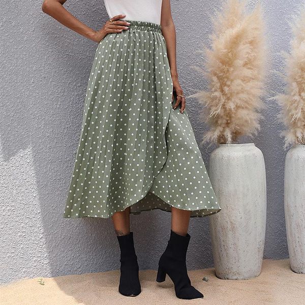 skirts sweet ankle-length vintage skirt pleated polka dot high-waisted plus size a-line chiffon maxi for women summer, Black
skirts sweet ankle-length vintage skirt pleated polka dot high-waisted plus size a-line chiffon maxi for women summer, Black