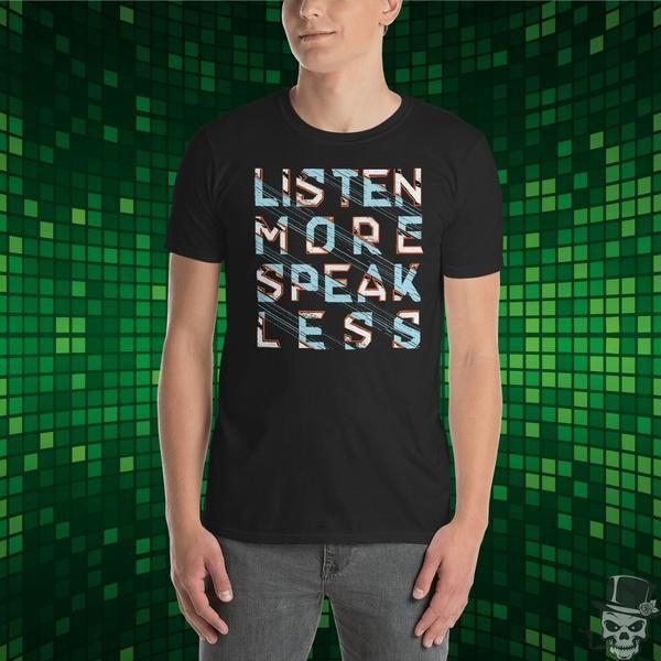 oguz simsek - listen more speak less typography philosophy message t-shirt men's t-shirts, White;black
oguz simsek - listen more speak less typography philosophy message t-shirt men's t-shirts, White;black