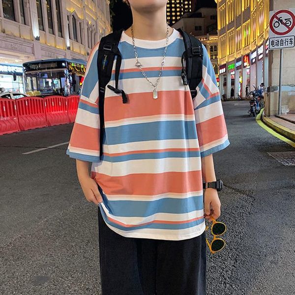 men's t-shirts 2021 korean style striped men tshirts short sleeve plus size fashion summer couple oversized woman harajuku clothes punk, White;black
men's t-shirts 2021 korean style striped men tshirts short sleeve plus size fashion summer couple oversized woman harajuku clothes punk, White;black